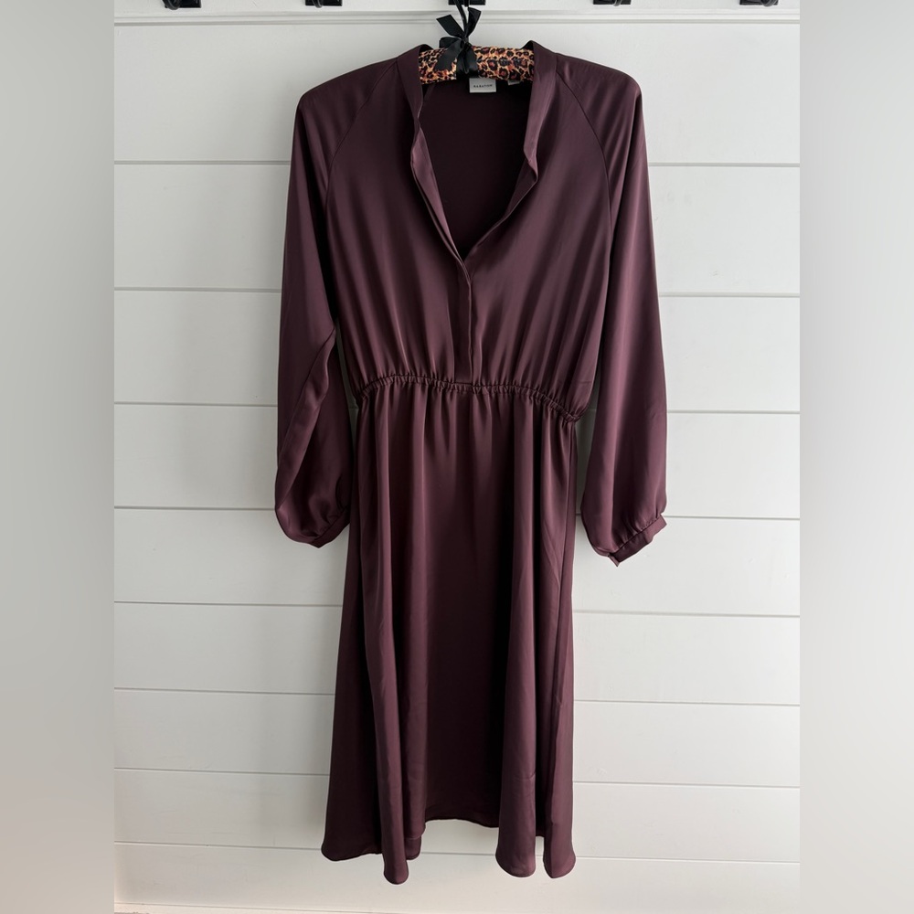 Aritzia Babaton Plum Long Sleeve Dress, Size Medium